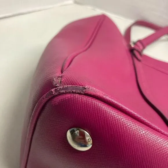 COACH Women’s Peyton Saffinao Dark‎ Pink Handbag Tote Shoulder Bag Size 13X5X9.5
